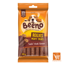 Beeno Rollies Meaty Treats-Steak...
